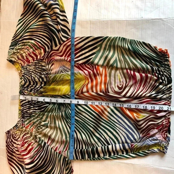 Violet & Clair Colorful Summer Blouse Women Size S - Picture 3 of 8